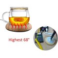 thumbnail image 3 of Posavasos con aislamiento para taza de café USB, posavasos con aislamiento, calentador eléctrico de alta potencia de 5w, placa calefactora para bebidas, té y leche de grano de madera, 1 paqu, 3 of 5
