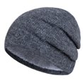 thumbnail image 2 of Mens and Womens Ribbed Knit Beanie for Cold Weather Solid and Striped Design Thermal Winter Cap, 2 of 3