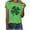 A00-Mint Green, variant on POTETI St Patricks Day Shirts Womens Clover Short Sleeve Crew Neck T-shirts Tops