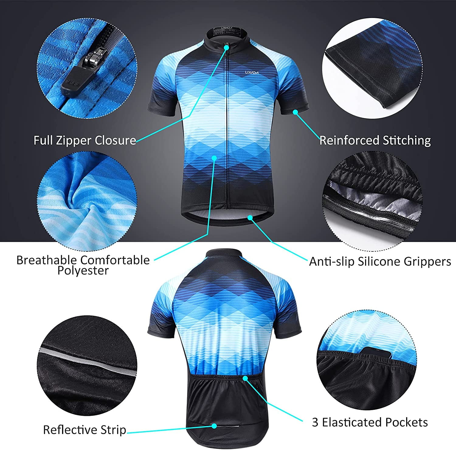 Details about   Mens Bike Bicycle Short Sleeve Jersey Padded Shorts Quick Dry Cycling Jersey Set 