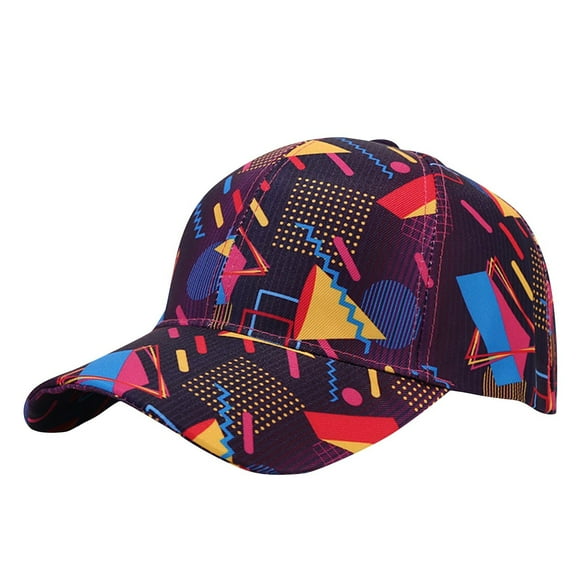 Unisex Graffiti Baseball Cap Versatile Outdoor Sports Sun Protection Sun Hat A-128 Purple