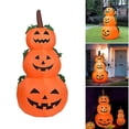thumbnail image 4 of Inflatable 3 Pumpkin Stack Model Outdoor Glowing Halloween Party Props for Home Garden Courtyard Decoration New, 4 of 5