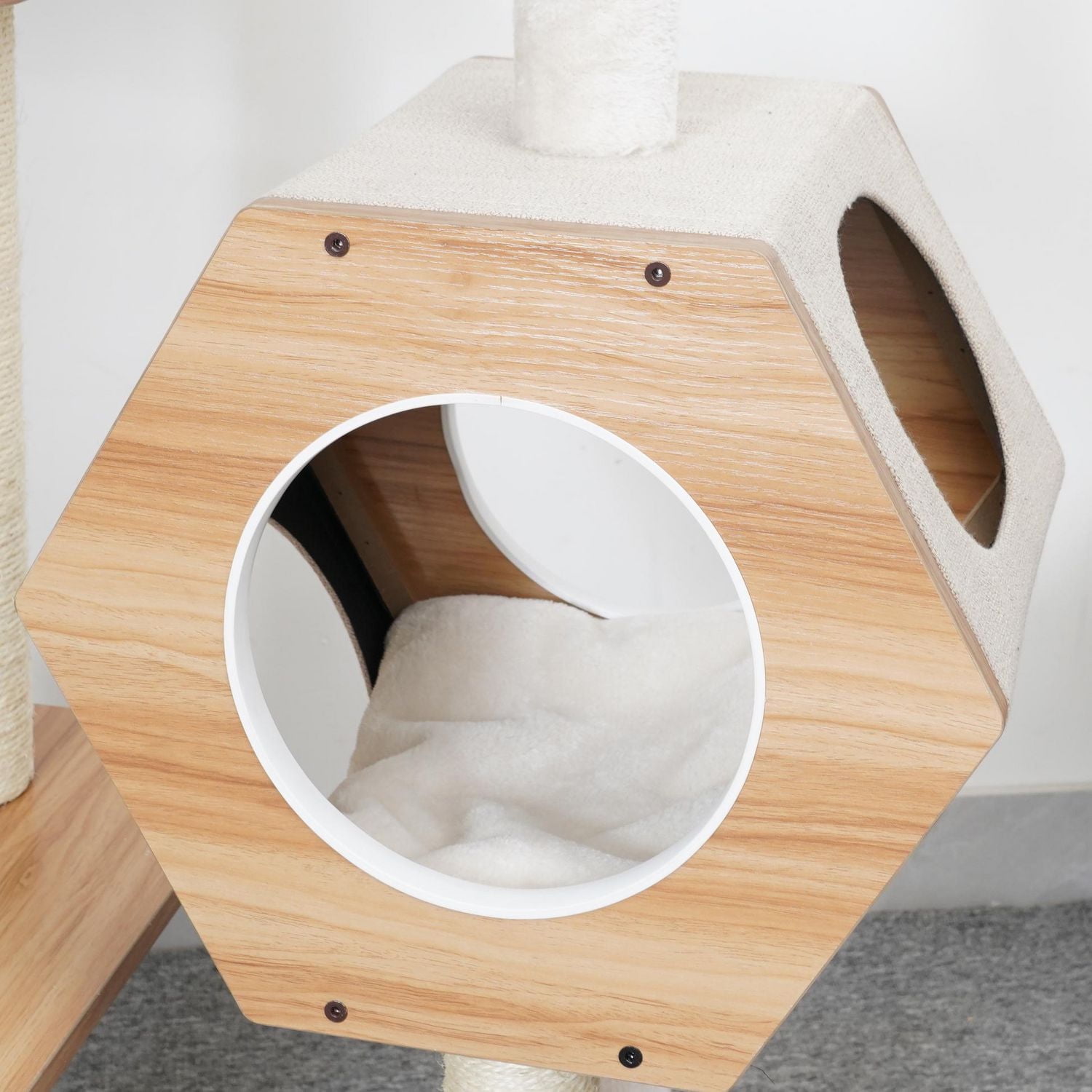 Catry Ambrose Wooden Cat Tree with Condo