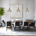thumbnail image 4 of LNC Gold Dome Pendant Light with Ripple Glass Shade, Adjustable Height, E26 Socket, 4 of 14
