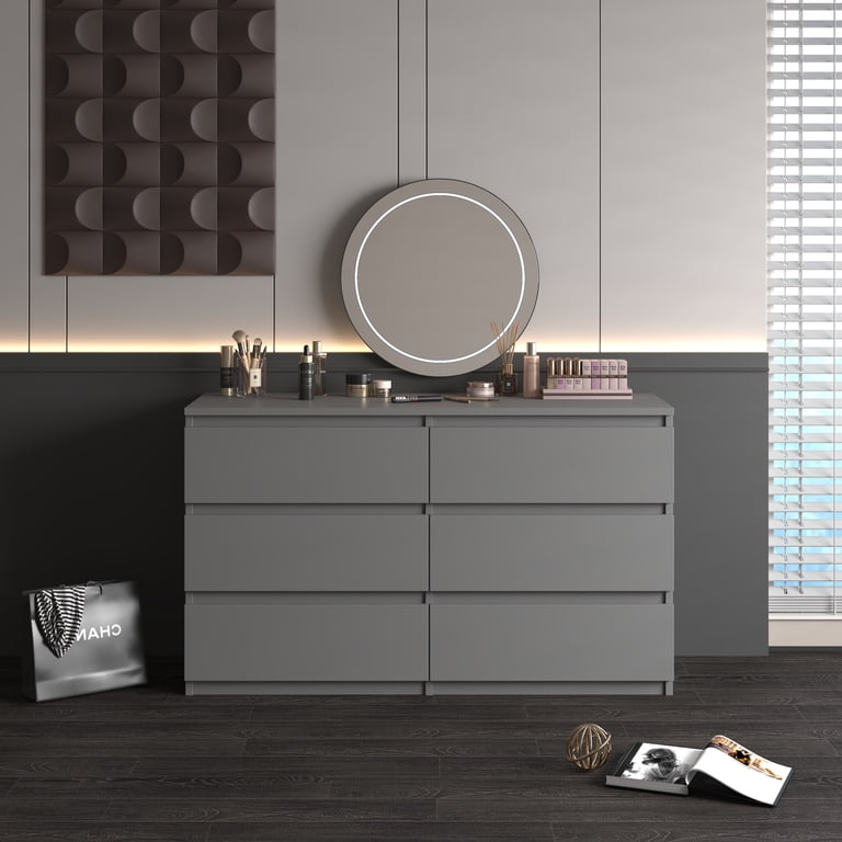 matte grey dresser Acme Louis Philippe Dresser (Dark Gray)