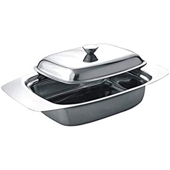 iKonbi Stainless Steel Butter Dish/Butter Pot with Lid