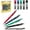 Multicolored, variant on Mr. Pen- Pastel Mechanical Pencil Set with Lead and Eraser Refills, Clear Barrel, 5 Sizes, 0.3, 0.5, 0.7, 0.9, 2mm