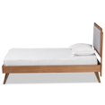 thumbnail image 2 of Baxton Studio Alida Light Grey and Brown Finished Wood Twin Size Platform Bed, 2 of 9