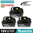 thumbnail image 2 of 100% Original Makita BL1860B 18V 6.0Ah Battery with LED Power Indicator Extended Runtime for LXT Cordless Tools, 2 of 12
