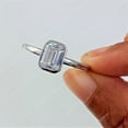 thumbnail image 2 of Emerald Cut Moissanite Engagement Ring Solitaire Solid Silver Anniversary Gift Rings Moissanite Promise Ring For Women, 2 of 5