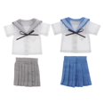thumbnail image 1 of 2 Piezas de de Escolar para  MSD 43cm de 17'' de 18'' Accesorios de Ropa CUTICAT Uniforme escolar de muñecas BJD, 1 of 8