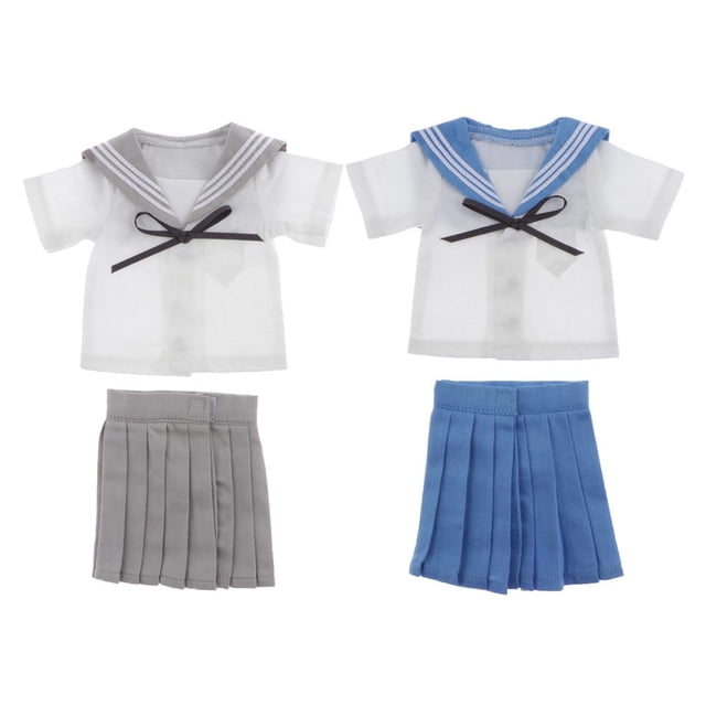 2 Piezas de de Escolar para MSD 43cm de 17'' de 18'' Accesorios de Ropa CUTICAT Uniforme escolar de muñecas BJD