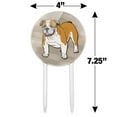 thumbnail image 2 of Acrylic English Bulldog Pet Dog Cake Topper Party Decoration for Wedding Anniversary Birthday Graduation, 2 of 6