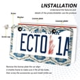 thumbnail image 3 of Aluminum License Plate Frame 2 Pack Car Exterior Accessory Car Tag Holder for Front Rear Plates Cars Decor Blue Symmetrical Floral Pattern, 3 of 7