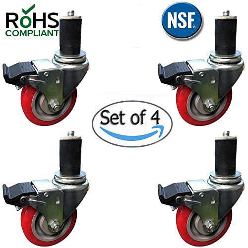 Nsf Certified 4 Inch Caster Wheel Set For Commercial Kitchen
