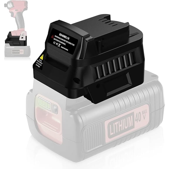 for Black And Decker-40V to for Mil*wau*kee Battery Adapter,for Black And Decker-40V Battery Convert to Work for Mil*wau*kee 18V M18 Cordless Power Tool
