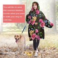 thumbnail image 4 of Wearable Oversized Blanket,Pioneer Flower Floral Print Pattern Wearable Blanket Hoodie for Adults,Cozy Hooded Blankets with Super Pockets,Super Warm Fuzzy Pullover for Women & Men, 4 of 6