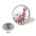 thumbnail image 3 of Easter Bunnies Rabbits 3D Round Lapel Pin Tie Tack Cute Brooch Pin Badge for Men Women Hat Clothing Accessories, Circular, Style, 3 of 8