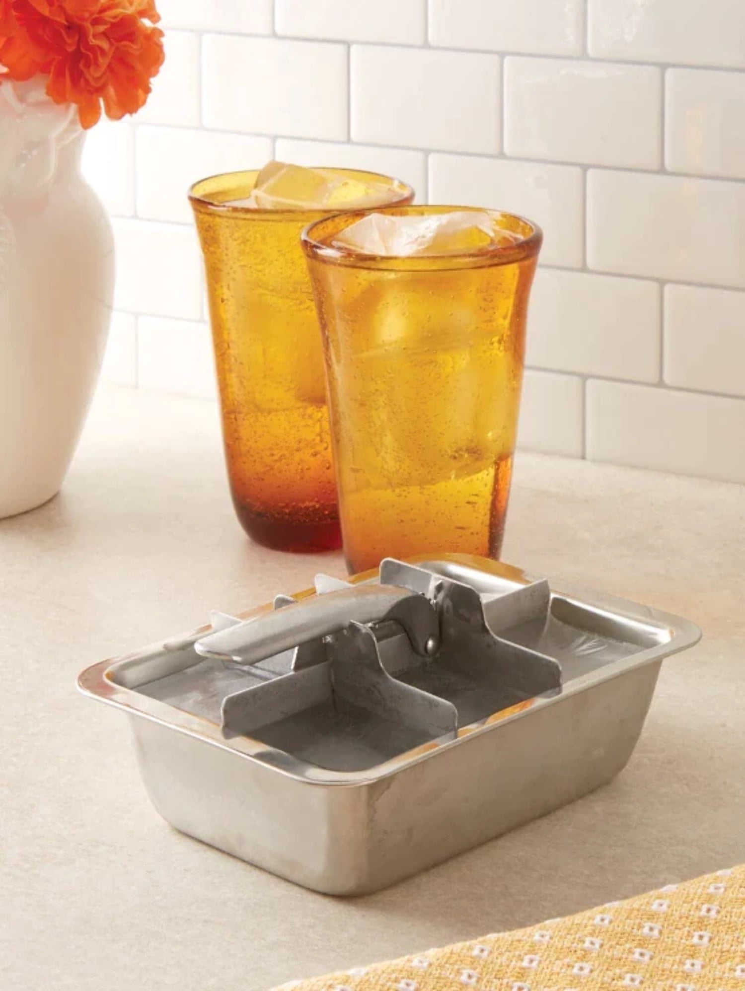 Ecozoi Stainless Steel Ice Cube Trays - 2 PACK - with Easy Release Handle  freeshipping - ecozoi