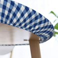 thumbnail image 6 of Round Fitted Tablecloth 44 Inch, Royal Blue Round Fitted Tablecloth Fitted Table Clothes Waterproof Table Cover Kitchen Tablecloth for Dining, Parties, Camping, 6 of 8