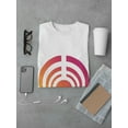 thumbnail image 3 of Circle in sunset colors Men White T-Shirt, Male XX-Large, 3 of 4