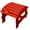 Red, variant on W Unlimited Oceanic Pine Wood Patio Ottoman in Red