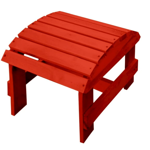 Jiallo Red Adirondack Pine Ottoman