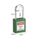 thumbnail image 4 of Candados de bloqueo y etiquetado de 1-1/2 pulgadas, candado de seguridad de llave igual, candado de plástico verde, 2 pcs, 4 of 4