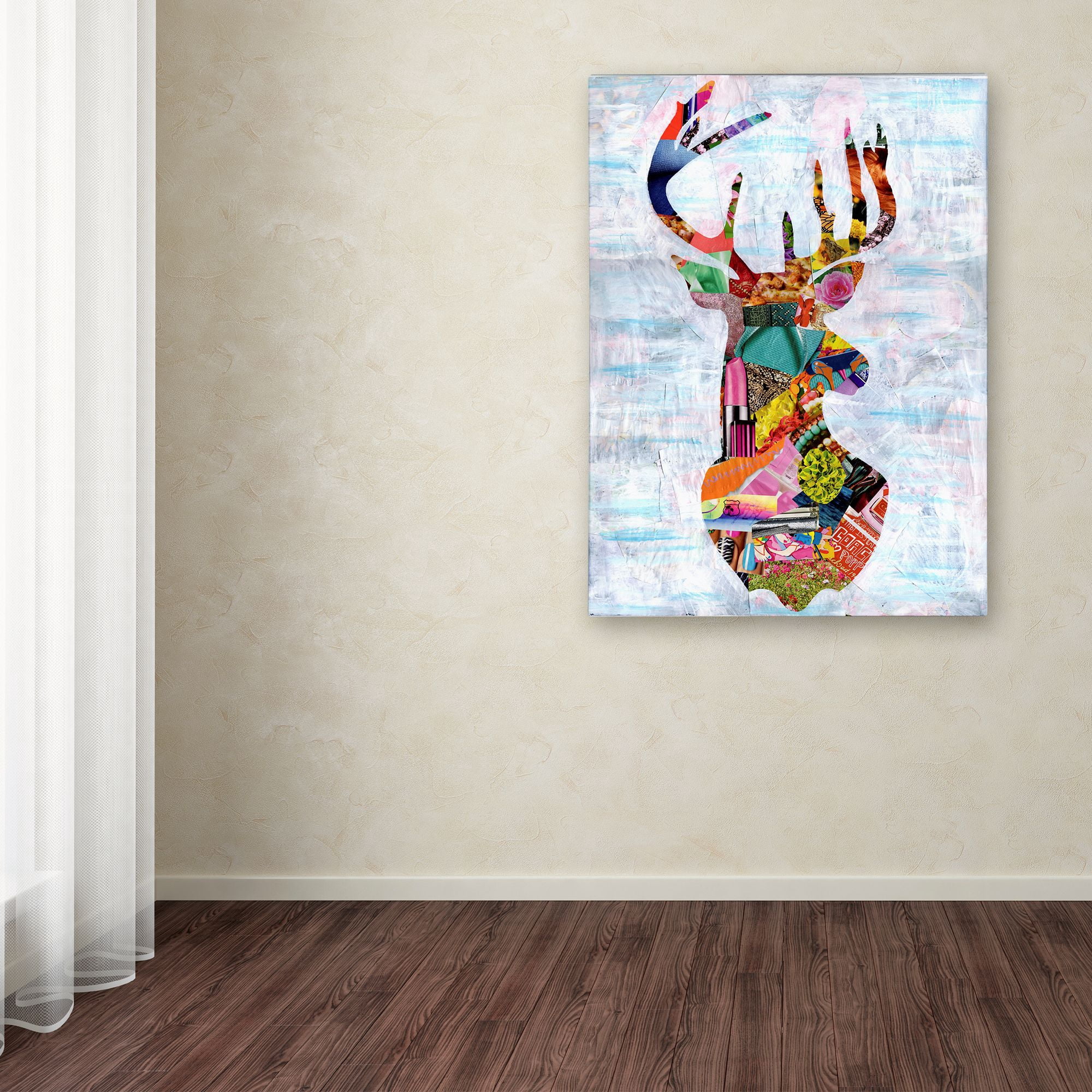 Trademark Fine Art 'Deer' Canvas Art by Artpoptart