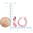 thumbnail image 2 of 14K Gold Round Wavy Hoop Earrings, 20mm, 2 of 2
