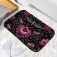 thumbnail image 6 of 1pc Bat and Flowers Pattern Absorbent Non-Slip Bathroom Thickened Flannel Rug Decor,Soft,Quick Drying,Suitable For Indoor/outdoor Use,Bathrooms,Bedrooms,Kitchens,Terrace,Laundry Rooms,16"x24", 6 of 9