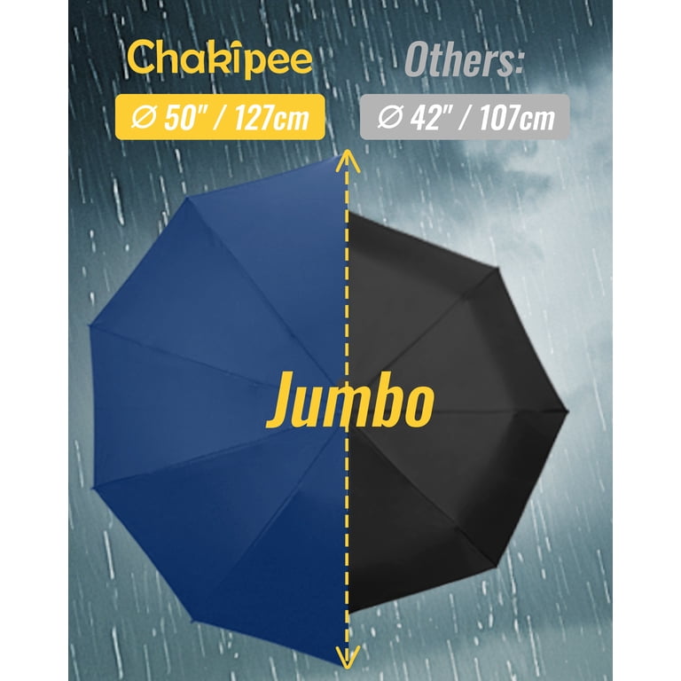 Chakipee Travel Inverted Umbrella, 44.9 Inch, Blue photo 2