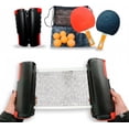 thumbnail image 1 of Juego de Ping Pong Bluelander con Red Extensible, 2 Raquetas y 6 Pelotas, Set Portátil con Bolsa, 1 of 5