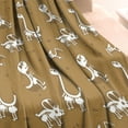 thumbnail image 3 of Brown Cartoon Dinosaurs Fossils Pattern Blanket,Comfortable Soft Lamb Wool Throw Blanket,All Season,Warm Lightweight Blankets for Sofa Bed Couch Living Room Chair,30"x40", 3 of 4
