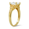 thumbnail image 2 of 14k Gold Over Silver Princess-cut Cubic Zirconia CZ Ring, 2 of 2