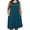 D1-Indigo Blue, variant on SHOWMALL Women's Plus Dresses Casual Sleeveless Beach Tank Sundress with Pockets 3X Black
