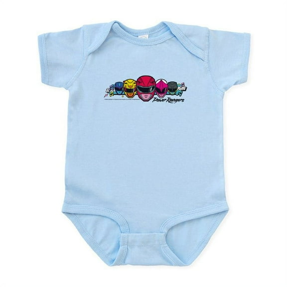 CafePress - Power Rangers Linear Helmets - Baby Light Bodysuit, Size Newborn - 24 Months