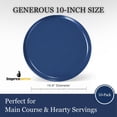 thumbnail image 3 of Impresserve 10" Edge Collection Disposable Dark Blue Plates - 10 Count, 3 of 10