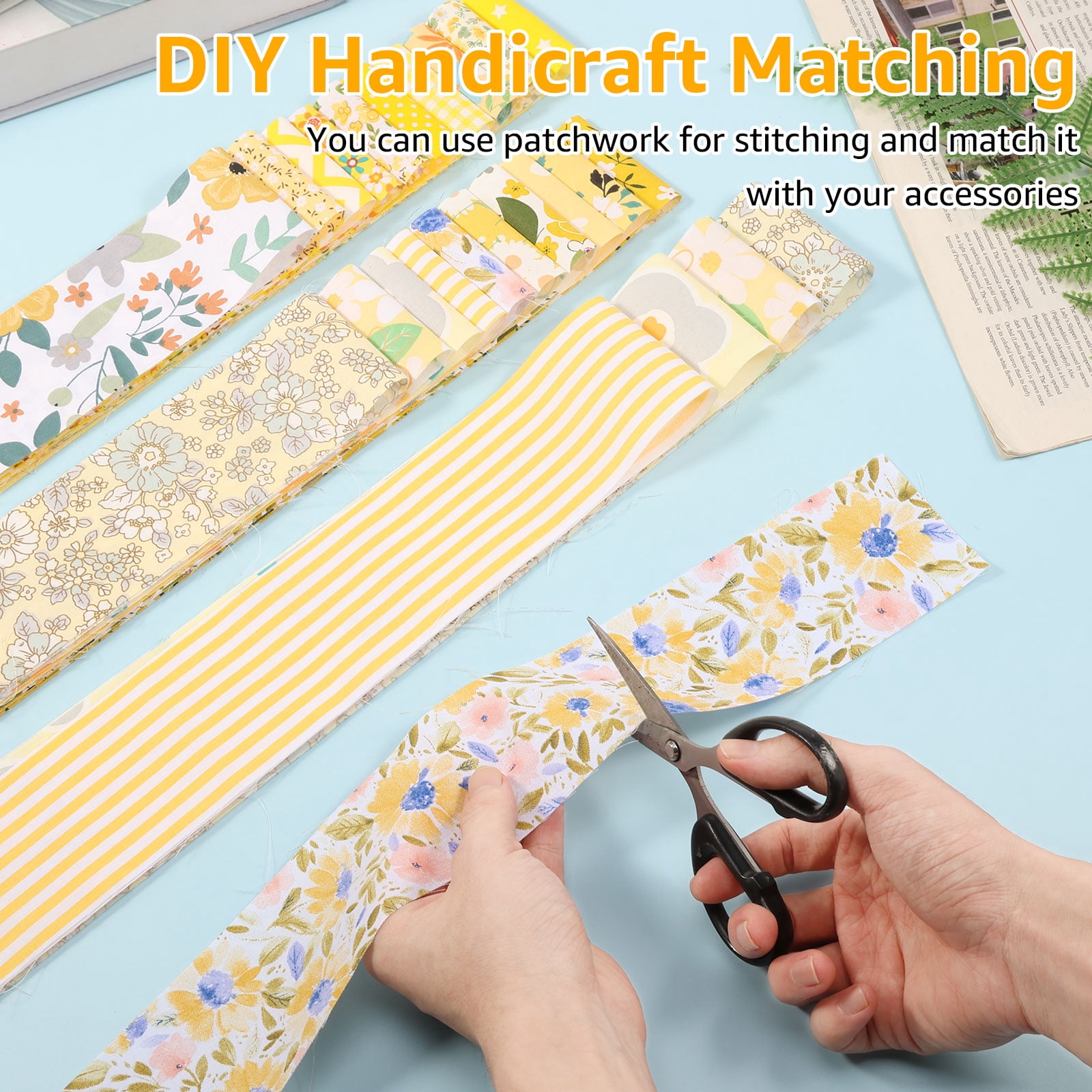 FYJUCPA Cotton Jelly Roll Fabric Strips, 80Pcs 20 Assorted Floral Prints 2.6x39.3in for Quilting Sewing Patchwork, DIY Craft Fabric Set