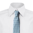 thumbnail image 2 of Birds Necktie, Minimal Style Tiny Swallows, Dress Tie, 3.7", Pale Blue Violet Blue, by Ambesonne, 2 of 3