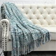 thumbnail image 4 of Home Soft Things Multi Color Chenille Throw - Grey Blue - 60" x 80" Jumbo, 4 of 6