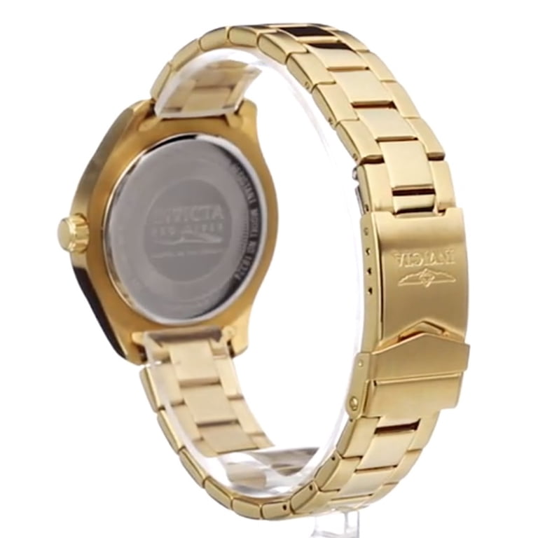 NWT Invicta Model 18324 gold ton  Lady Pro Diver with MOP face & crystal accents Invicta Women main image 4