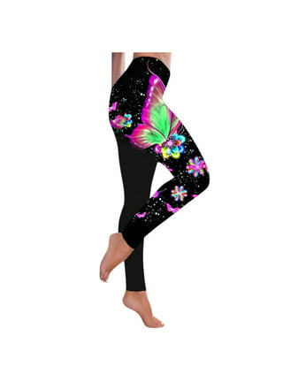 EQWLJWE Yoga Pants for Women Fashion Women Short Multicolor Stripe Tight  High Waist Elasticity Sports Yoga Pants for Women 