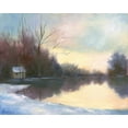 thumbnail image 2 of Weber, Mary Jean 32x26 Gold Ornate Wood Framed with Double Matting Museum Art Print Titled - Winter Glow, 2 of 4