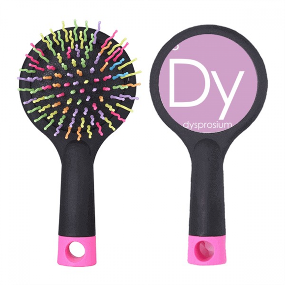 Chestry Elements Period Table Lanthanide Dysprosium Dy Salon Detangling Hair Brush Cushion Base