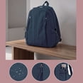 thumbnail image 6 of BadPiggies Nylon Backpack for Women Men, 20L Wear-Resistant Backpacks Casual Lightweight School Travel Daypack (Navy), 6 of 9