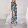thumbnail image 3 of Picia Christmas Tree Pattern Women’s Long-Sleeve Sleepwear Set - Soft 2-Piece Loungewear with Pockets, Comfy PJs for Relaxing Nights-Small, 3 of 7