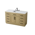 thumbnail image 6 of Elegant Kitchen and Bath Alden 54 inch Single Bathroom Vanity in Honey Brown, 6 of 10
