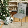 thumbnail image 3 of 4PCS Christmas Dining Chair Covers, Snow Trees Stretch Removable Washable Slipcover Chair Protector for Dining Room Home Decor, 3 of 6