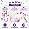 thumbnail image 4 of 5-pack Colorful Paper Garland, 65.6ft Round Confetti Paper Banner, Party Decorations for Birthday Wedding Classroom, 4 of 7